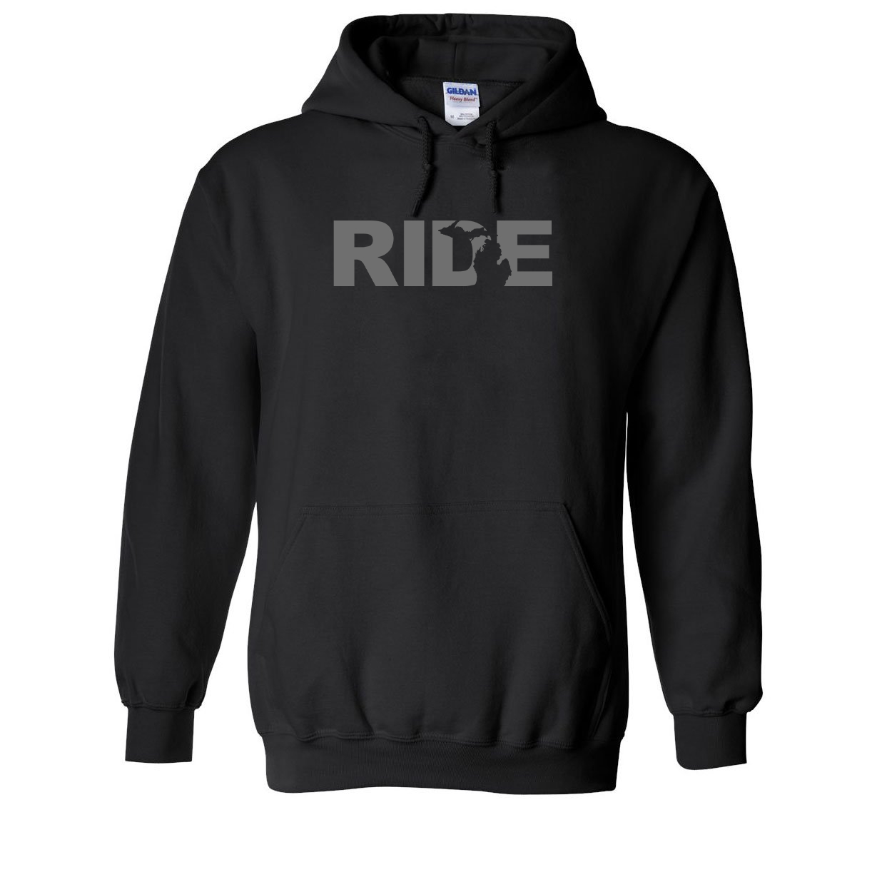 Ride Michigan Classic Sweatshirt Black (Gray Logo)