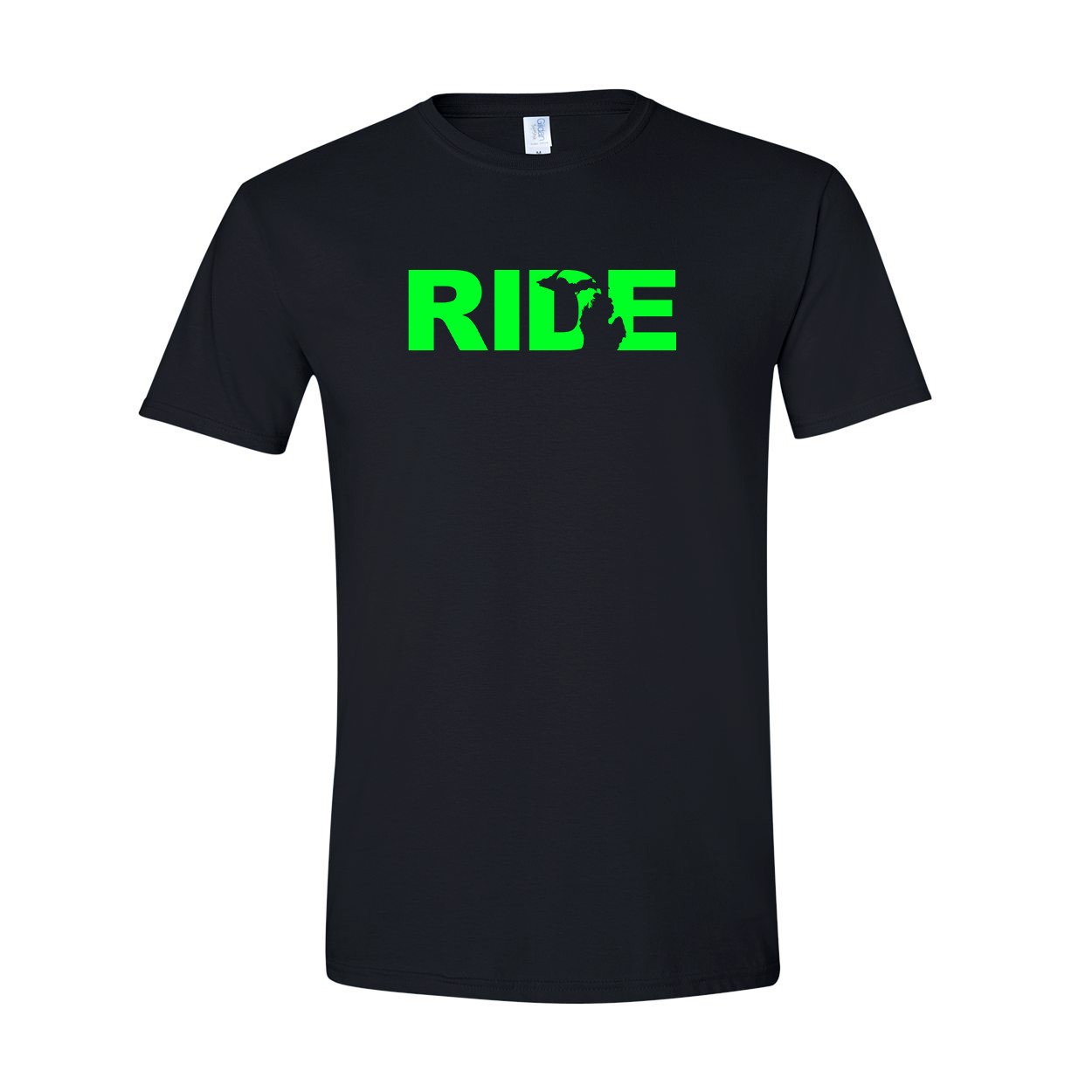 Ride Michigan Classic T-Shirt Black (Green Logo)