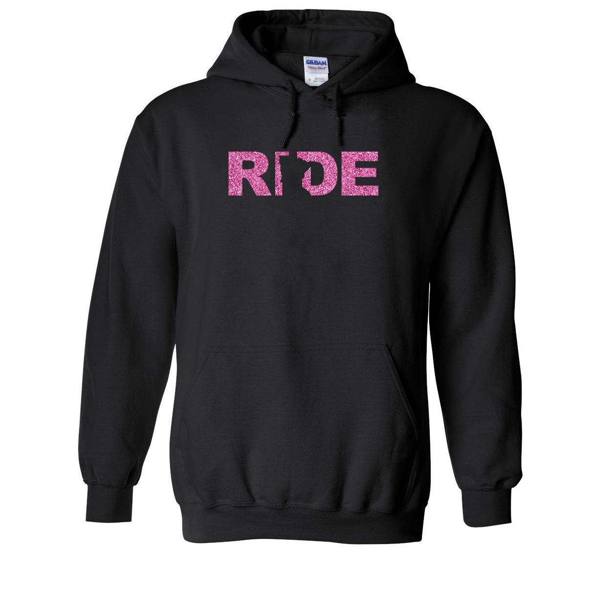 Ride Minnesota Classic Sweatshirt Black (Glitter Pink Logo)