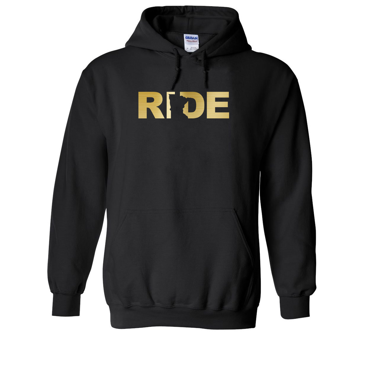 Ride Minnesota Classic Sweatshirt Black (Metallic Gold Logo)