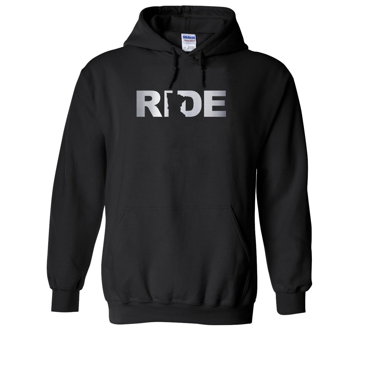 Ride Minnesota Classic Sweatshirt Black (Metallic Silver Logo)
