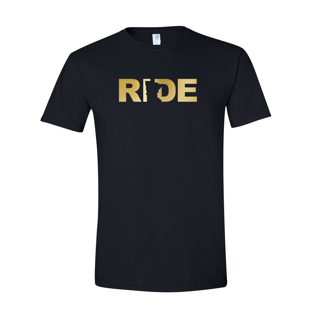 Ride Minnesota Classic T-Shirt Black (Metallic Gold Logo)