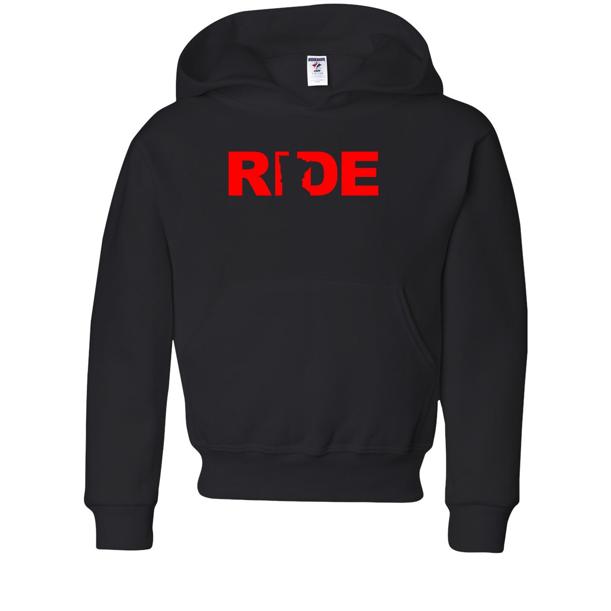 Ride Minnesota Classic Youth Sweatshirt Black (Red Logo)