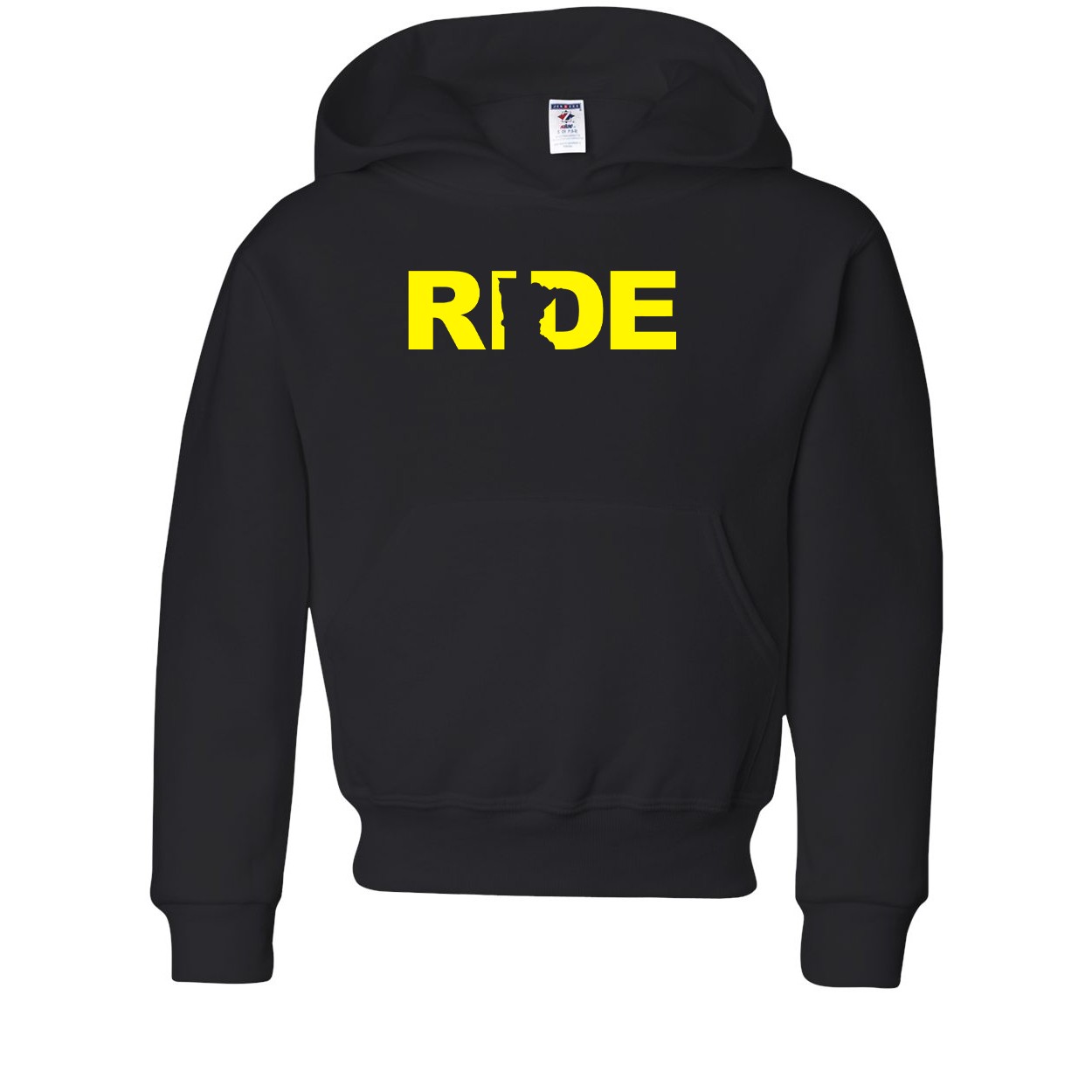 Ride Minnesota Classic Youth Sweatshirt Black (Yellow Logo)