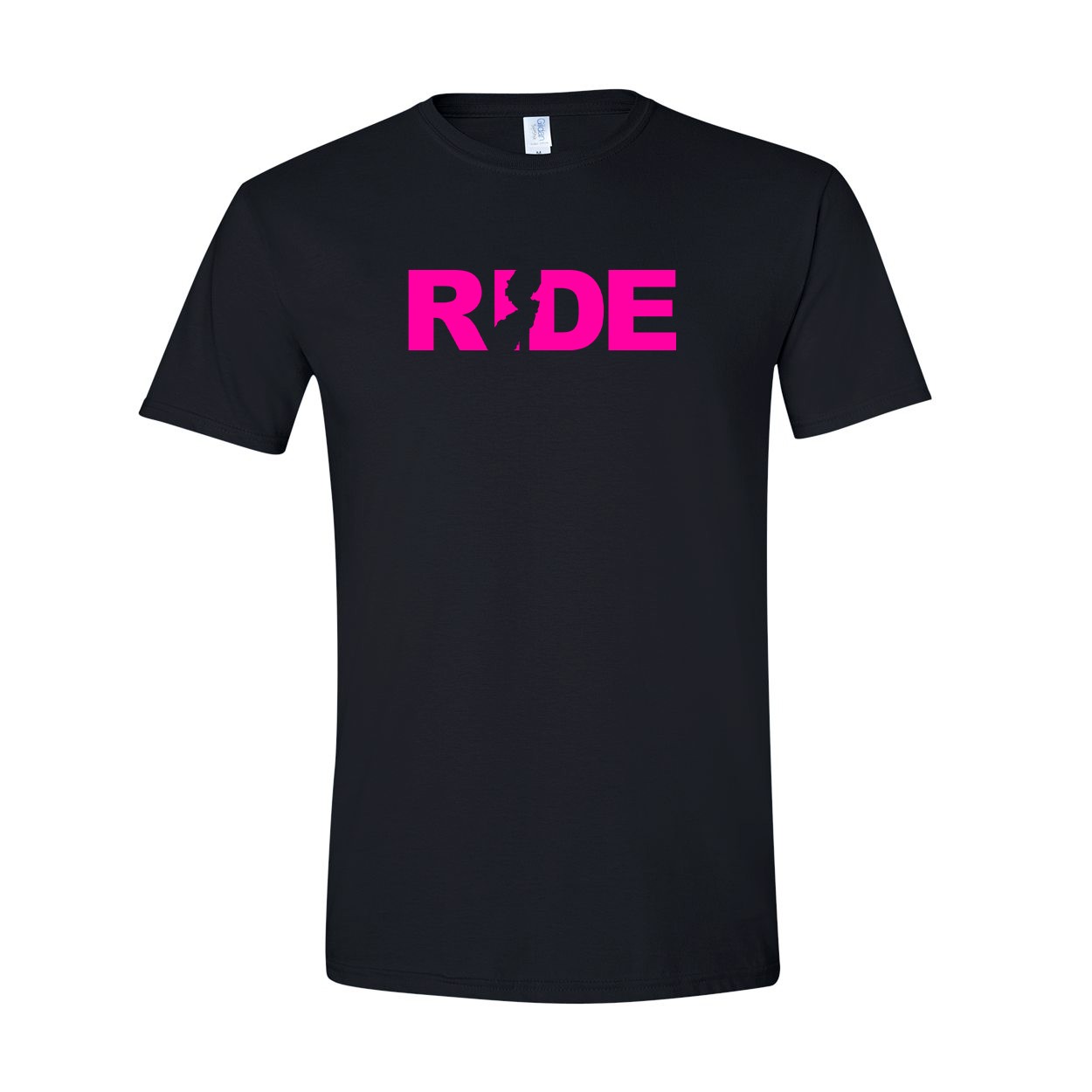 Ride New Jersey Classic T-Shirt Black (Pink Logo)