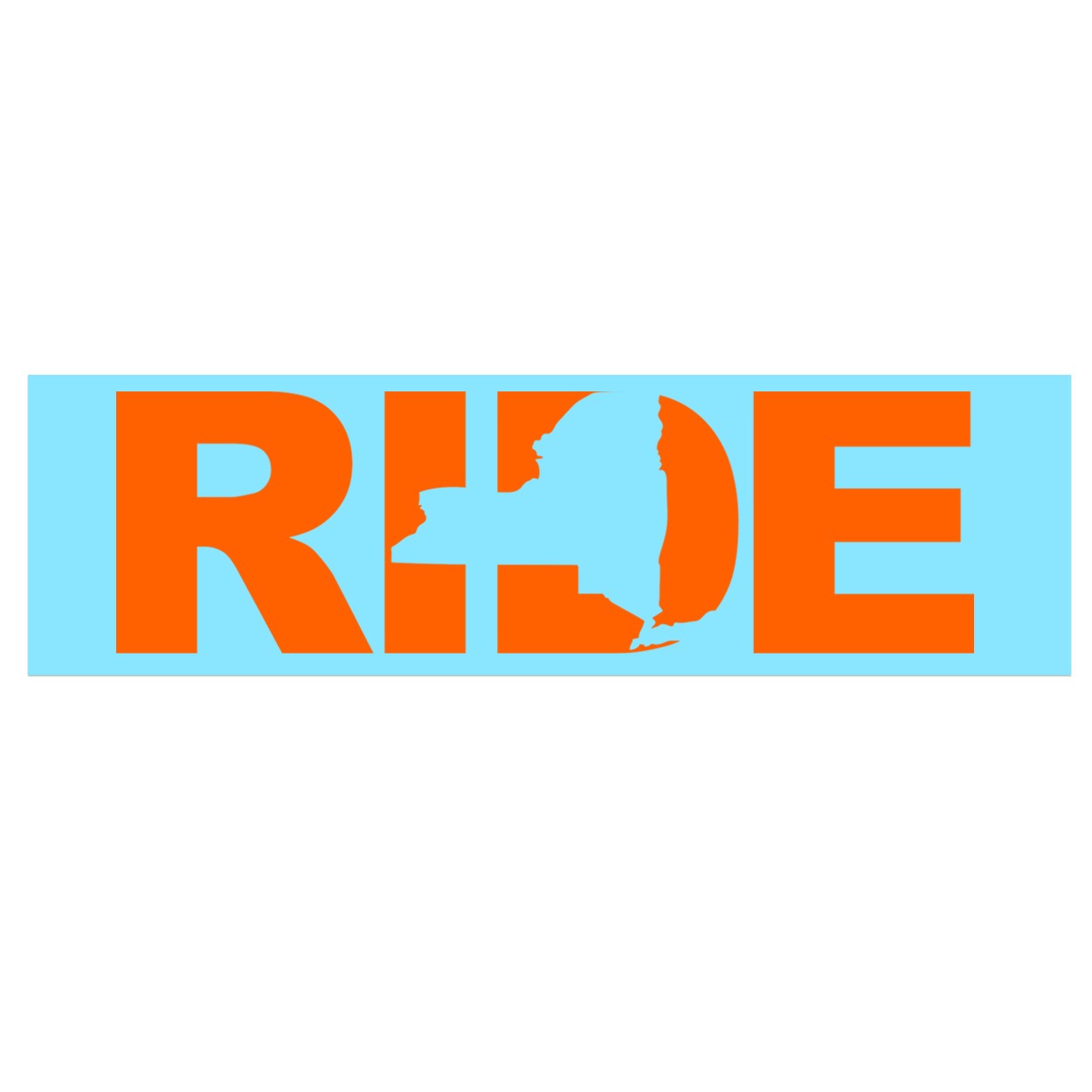 Ride New York Classic Decal (Orange Logo)
