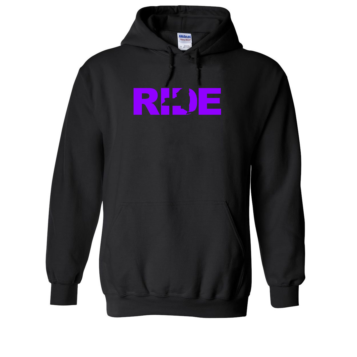 Ride New York Classic Sweatshirt Black (Purple Logo)