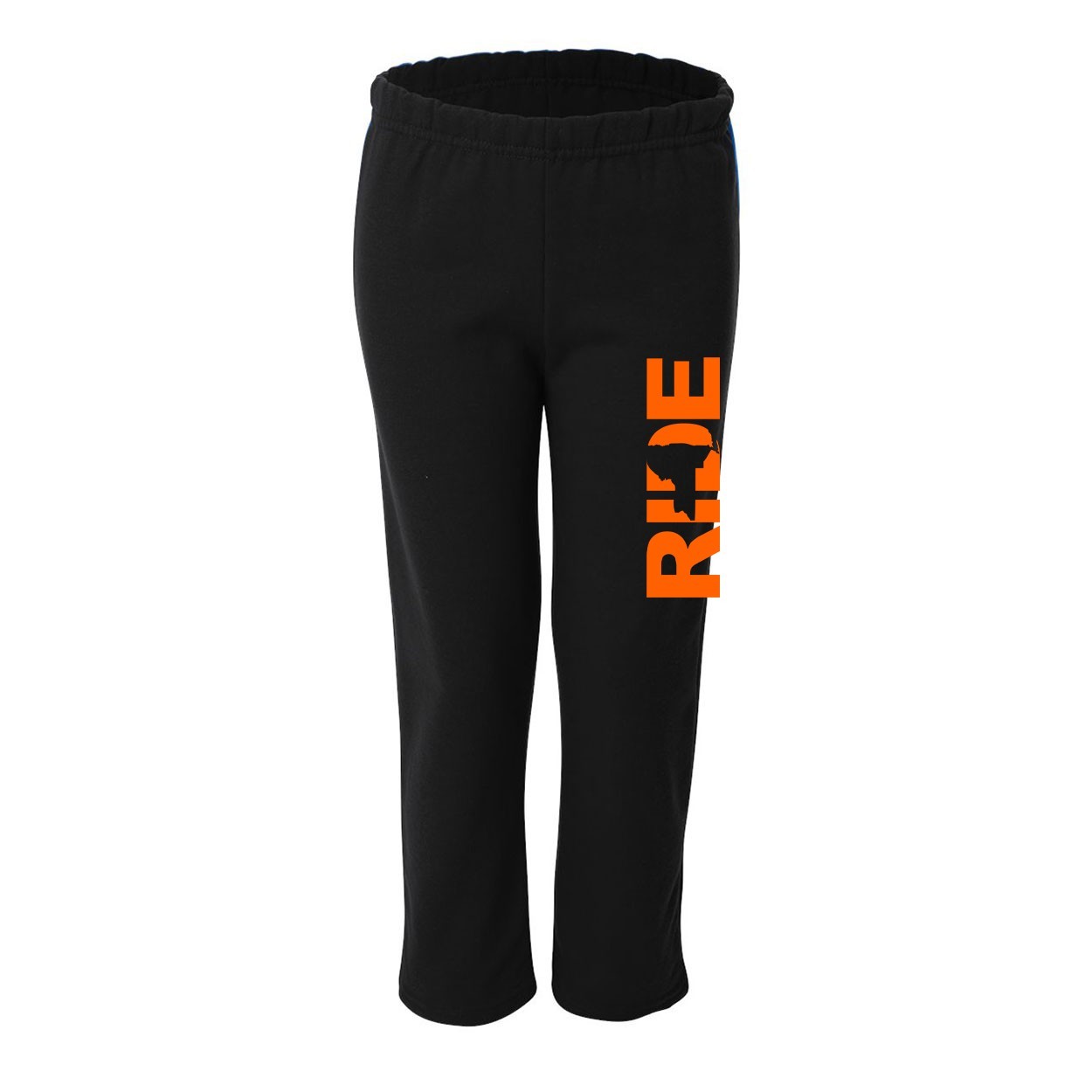 Ride New York Classic Youth Unisex Sweatpants Black (Orange Logo)
