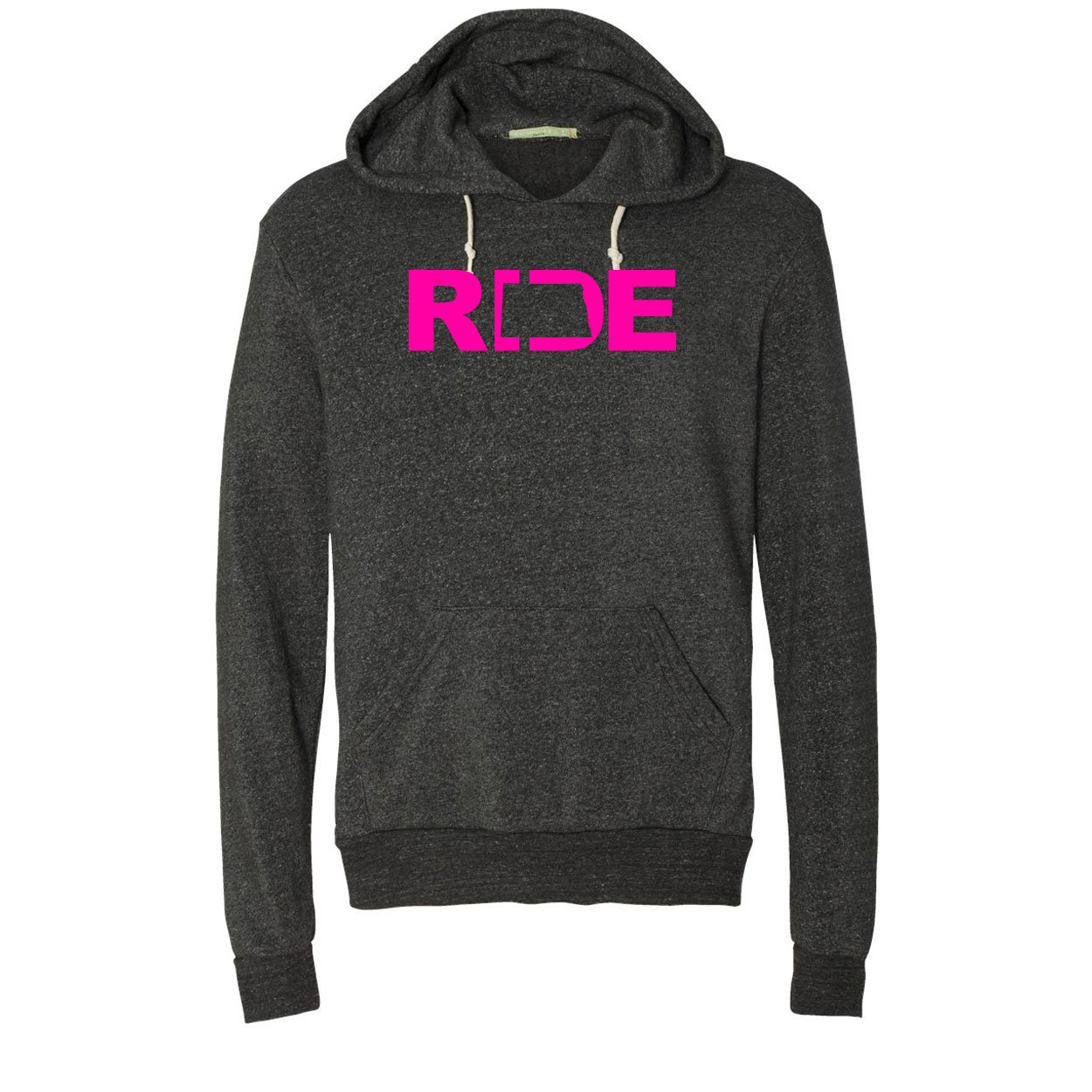 Ride North Dakota Classic Premium Ultra-Soft Sweatshirt Eco Black (Pink Logo)