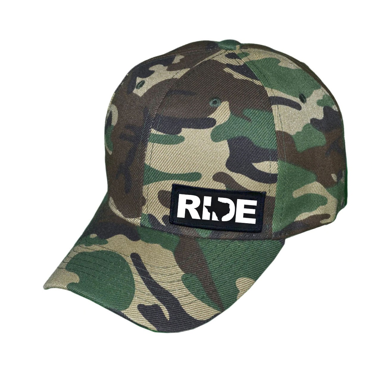 Ride Texas Night Out Woven Patch Hat Camo (White Logo)