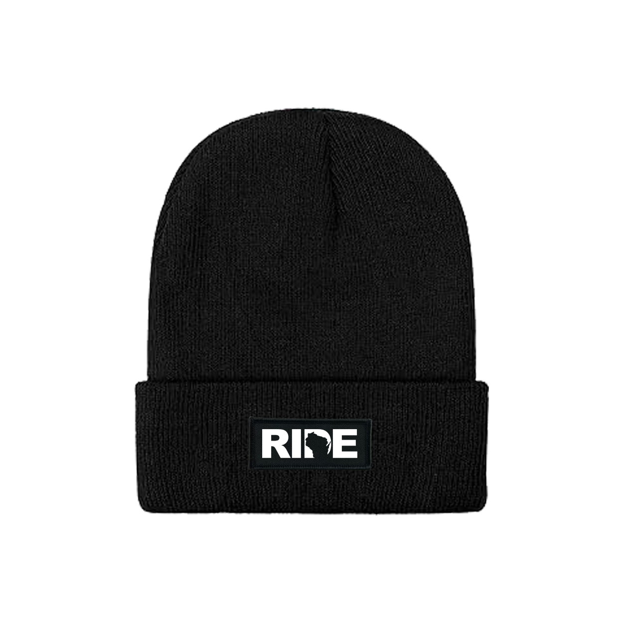 Ride Wisconsin Night Out Woven Patch Skully Youth Beanie Black