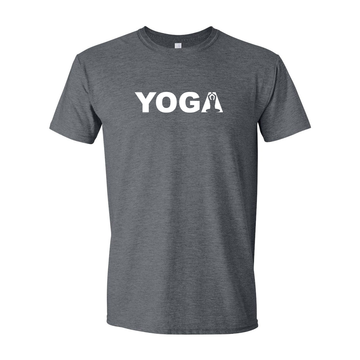 Yoga Meditation Logo Classic T-Shirt Dark Heather Gray (White Logo)