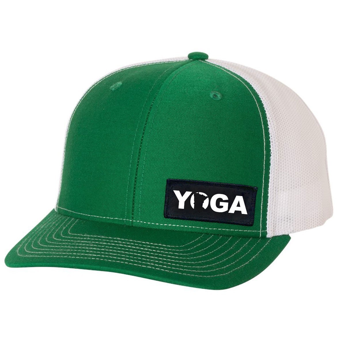 Yoga Minnesota Night Out Woven Patch Snapback Trucker Hat Green/White (White Logo)