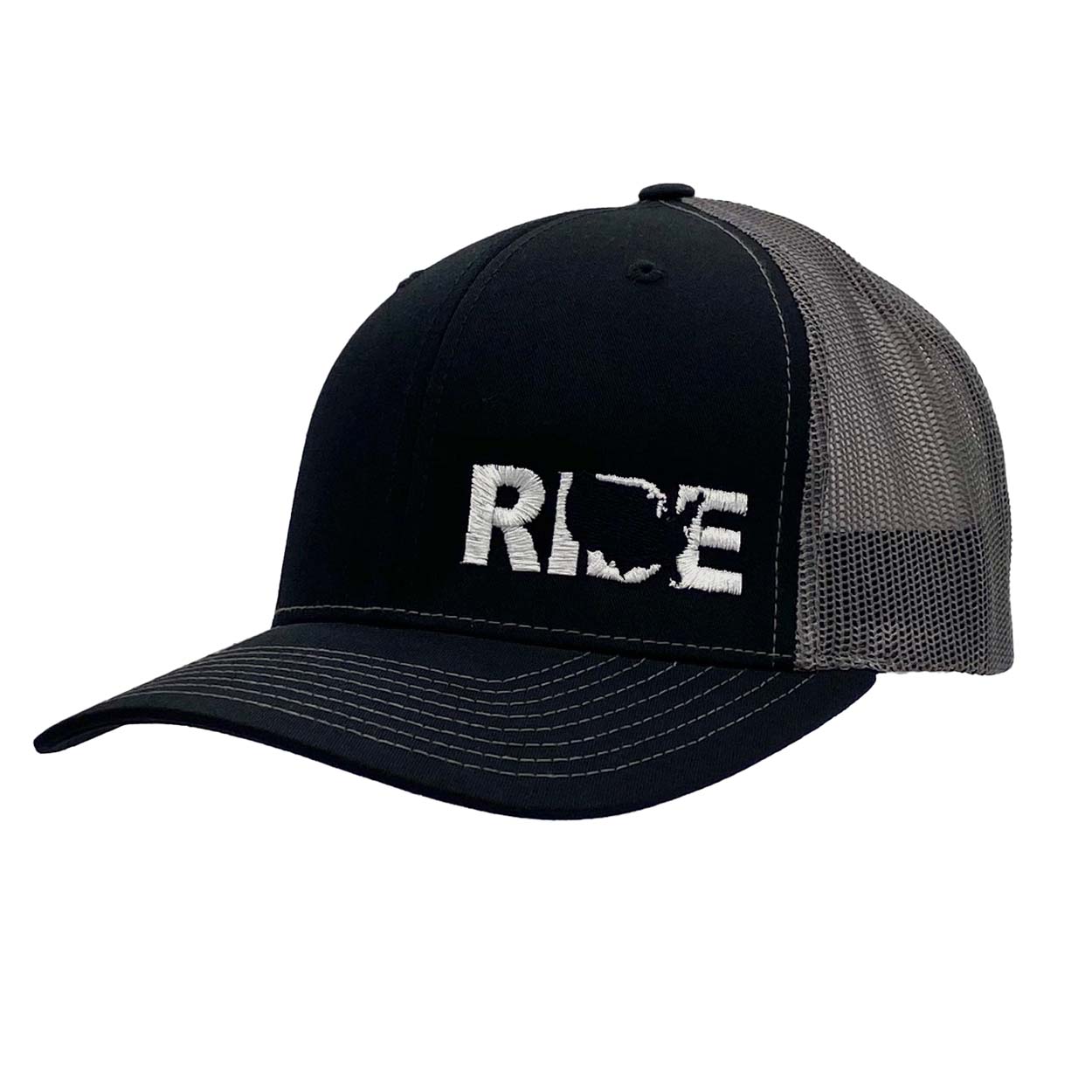 Ride United States Classic Pro Night Out Embroidered Snapback Trucker Hat Black/Gray
