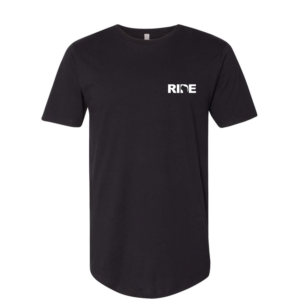 Ride Wisconsin Night Out Premium Tall T-Shirt Black (White Logo)