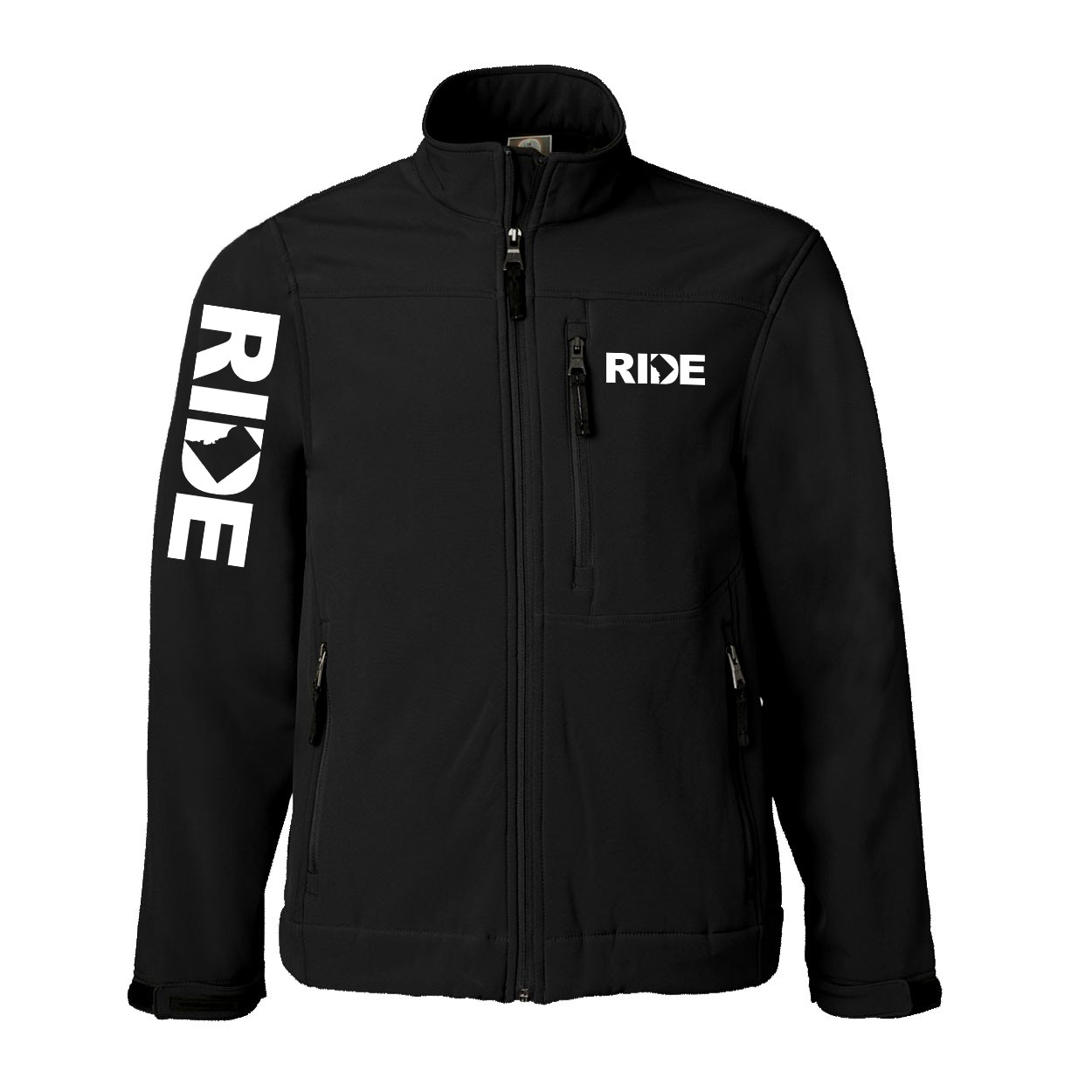 Ride District of Columbia Classic Soft Shell Weatherproof Jacket (White Logo)