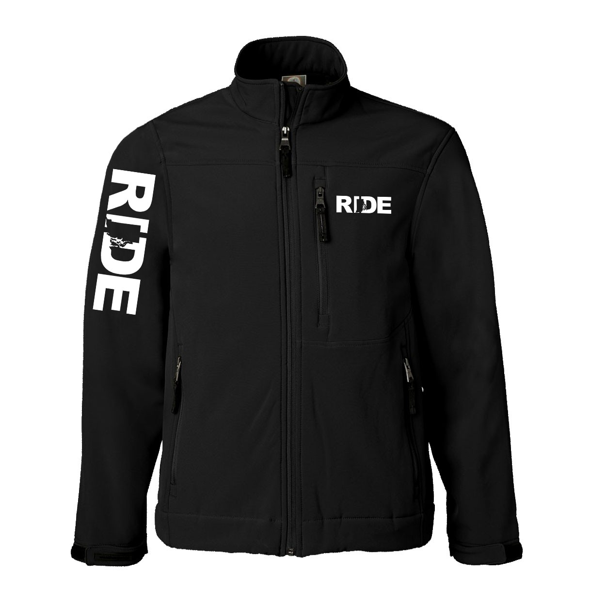 Ride Rhode Island Classic Soft Shell Weatherproof Jacket (White Logo)