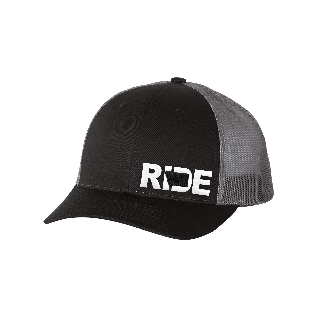 Ride Montana Night Out Pro Embroidered Snapback Trucker Hat Black/Gray
