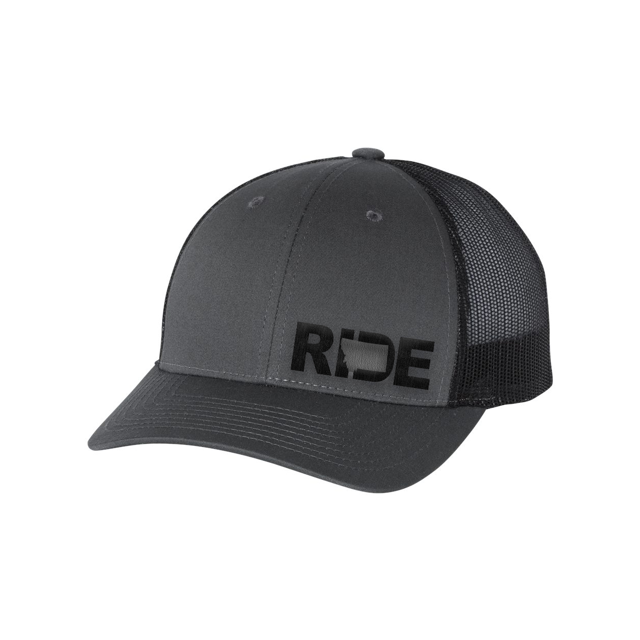 Ride Montana Night Out Pro Embroidered Snapback Trucker Hat Gray/Black