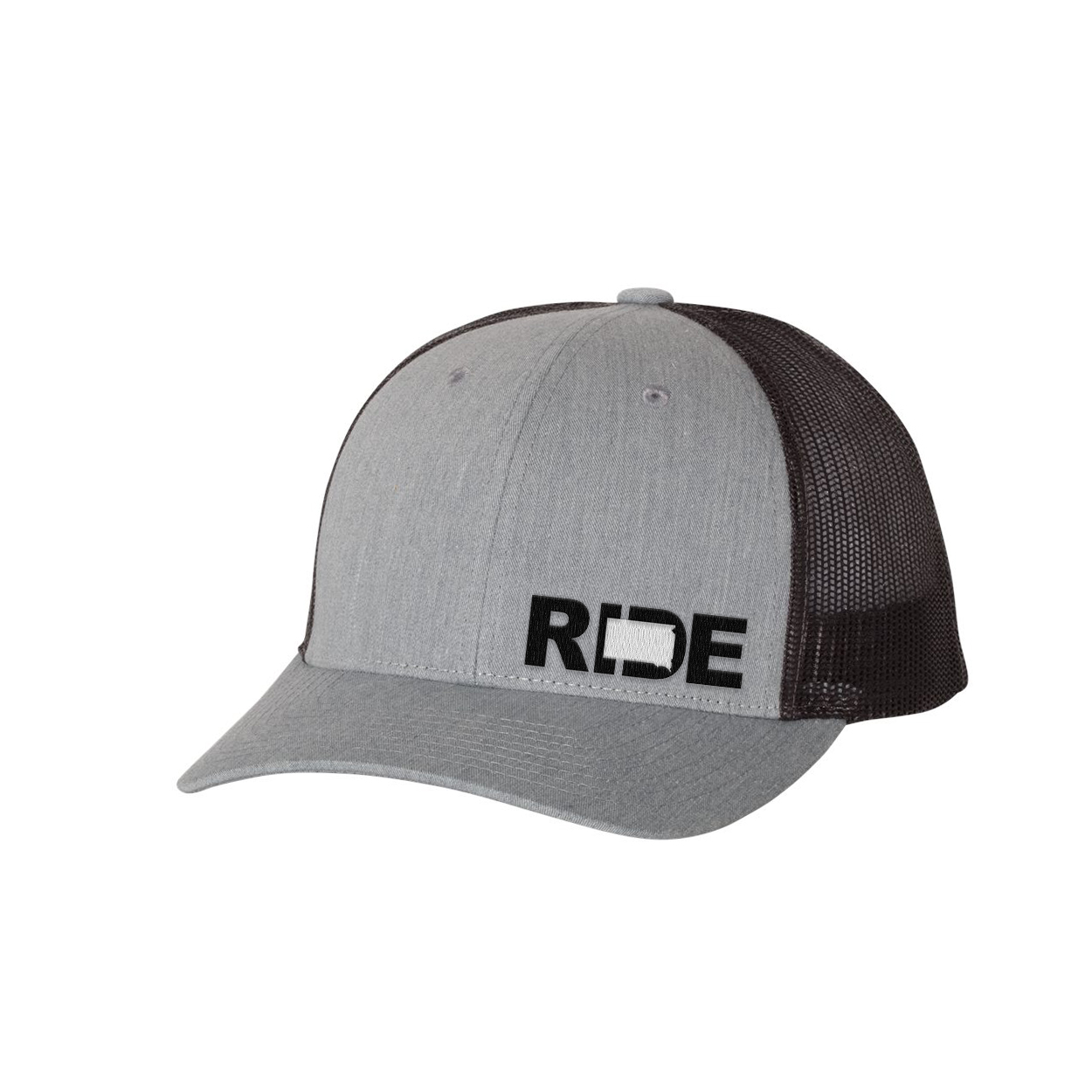Ride South Dakota Night Out Embroidered Snapback Trucker Hat Heather Gray/Black
