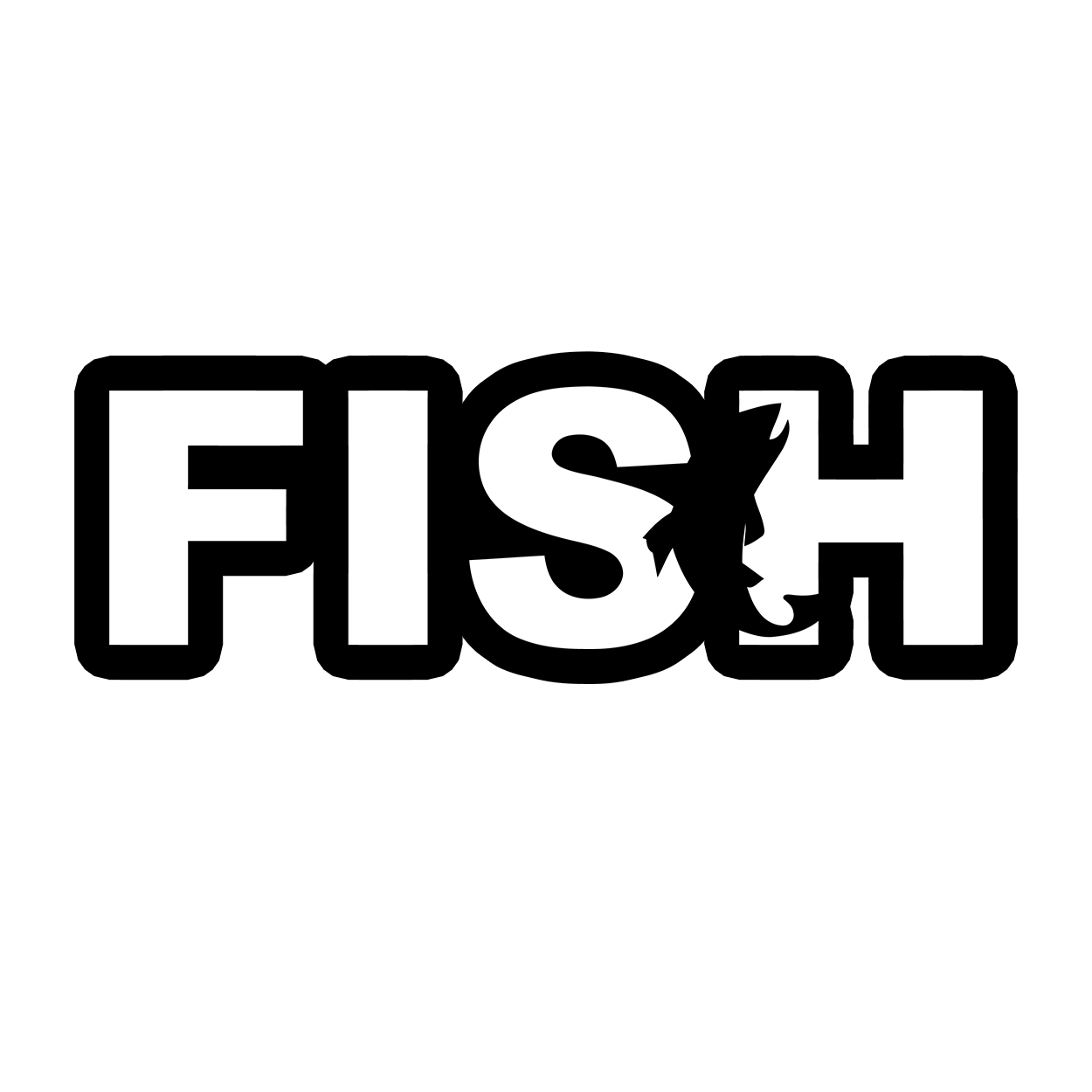 Fish Catch Logo Classic Sticker (White Logo) FREE Promotional Giveaway from FishBrand.co