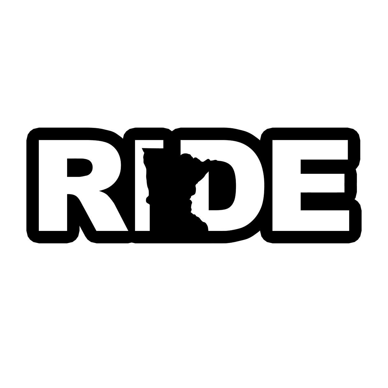 Ride Minnesota Classic Sticker (White Logo) FREE Promotional Giveaway from RideMN.co