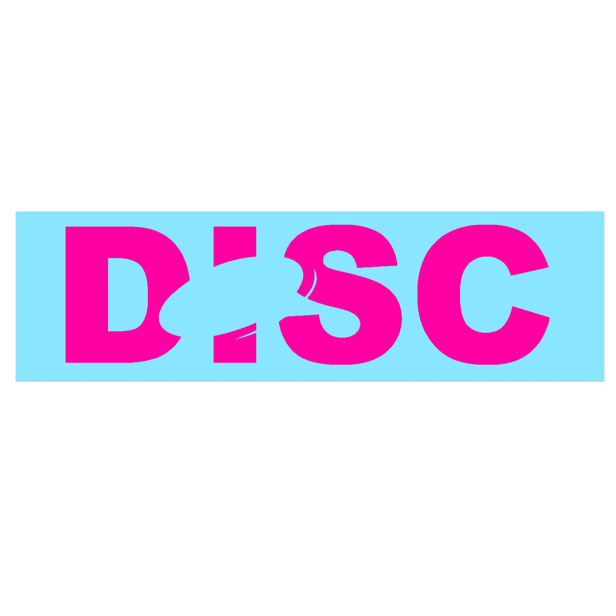 Disc Golf Frisbee Logo Classic Decal (Pink Logo)