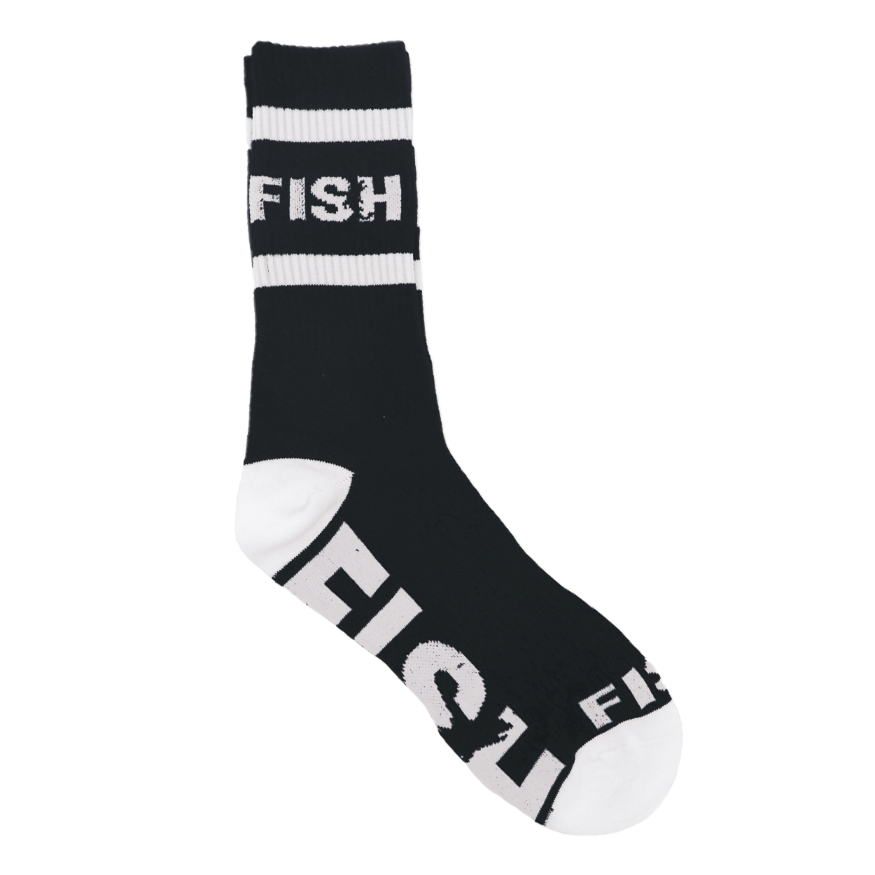 Fish Catch Logo Classic Socks Black/White