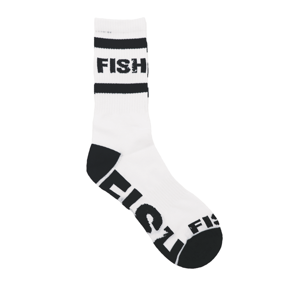 Fish Catch Logo Classic Socks White/Black