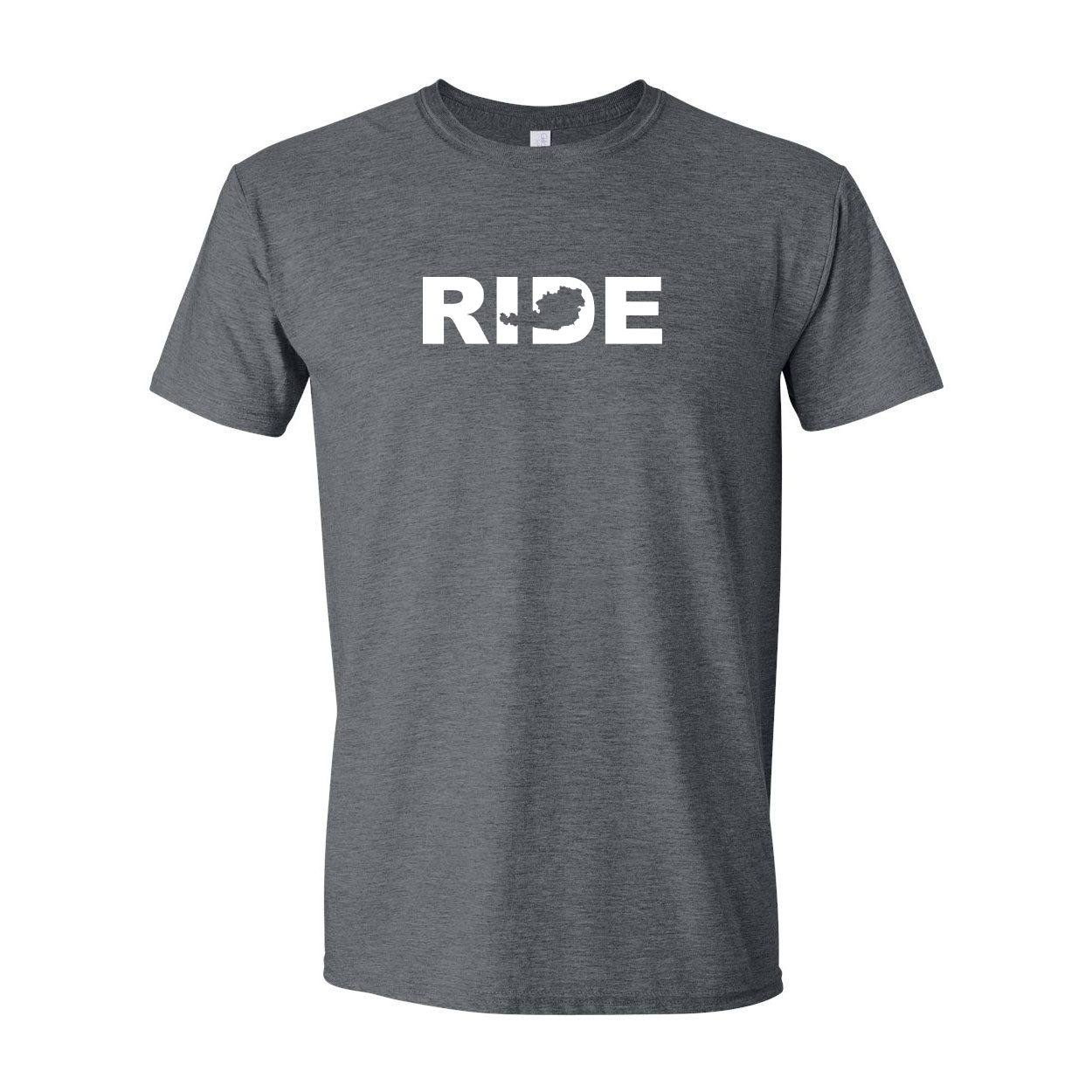 Ride Austria Classic T-Shirt Dark Heather Gray (White Logo)