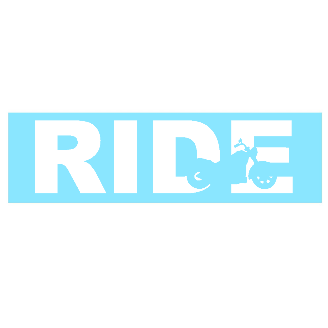 Ride Cruiser Logo Classic Decal (White Logo)