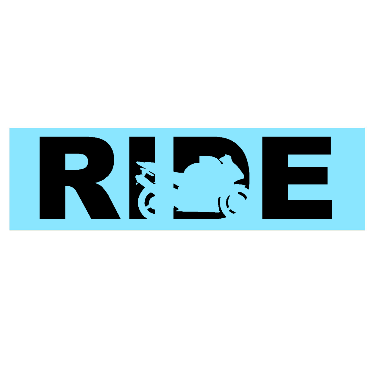 Ride Sport Bike Logo Classic Decal (Black Logo)