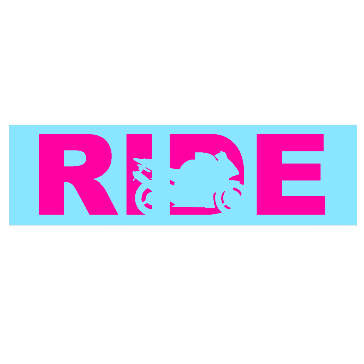 Ride Sport Bike Logo Classic Decal (Pink Logo)