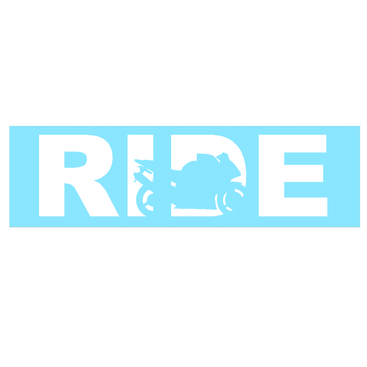 Ride Sport Bike Logo Classic Decal (White Logo)