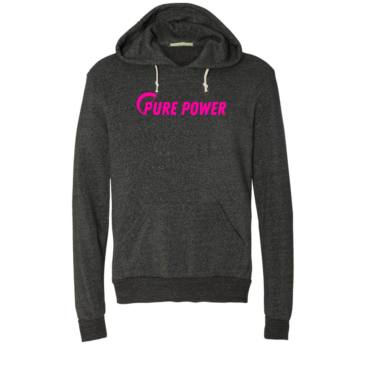Ride Pure Power Logo Classic Premium Ultra-Soft Sweatshirt Eco Black (Pink Logo)