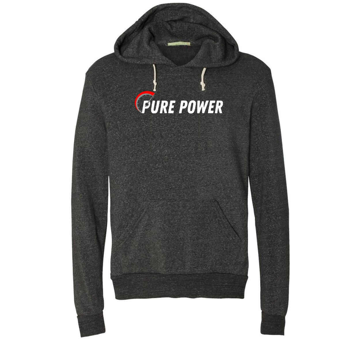 Ride Pure Power Logo Classic Premium Ultra-Soft Sweatshirt Eco Black (White Logo)