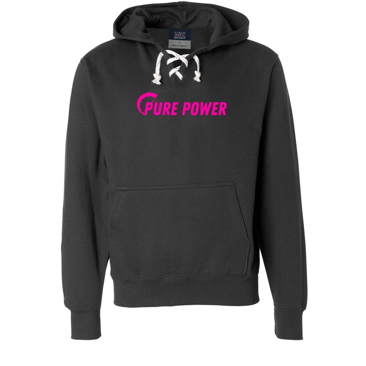 Ride Pure Power Logo Classic Unisex Premium Hockey Sweatshirt Black (Pink Logo)