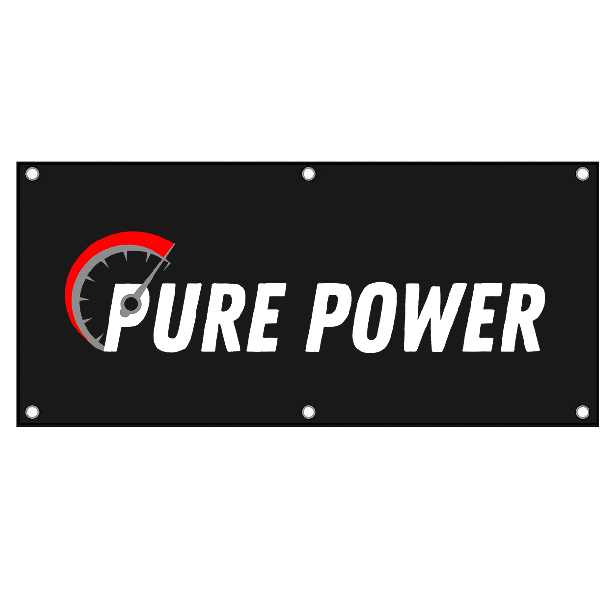Ride Pure Power Logo Classic Banner (White Logo)