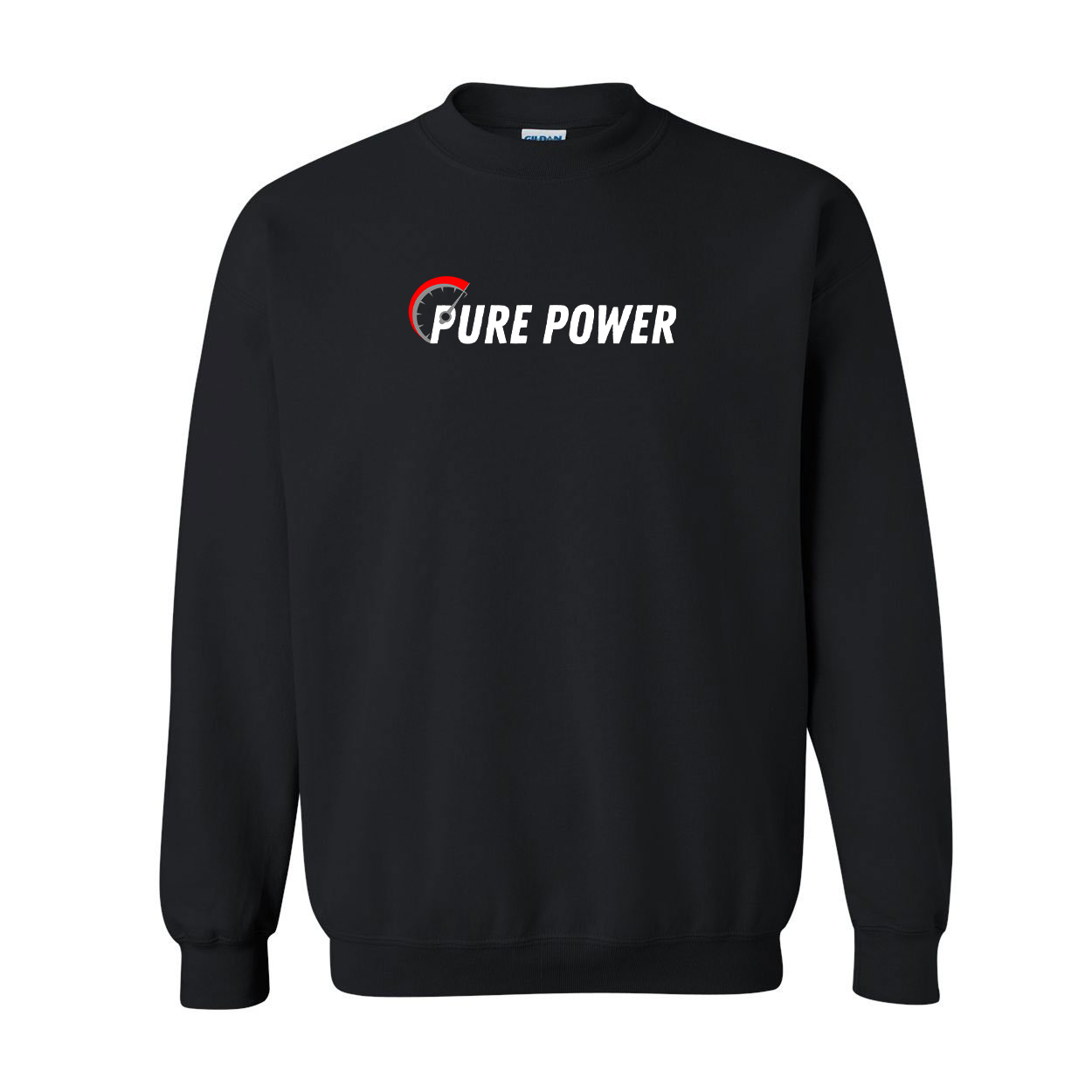 Ride Pure Power Logo Classic Crewneck Sweatshirt Black (White Logo)