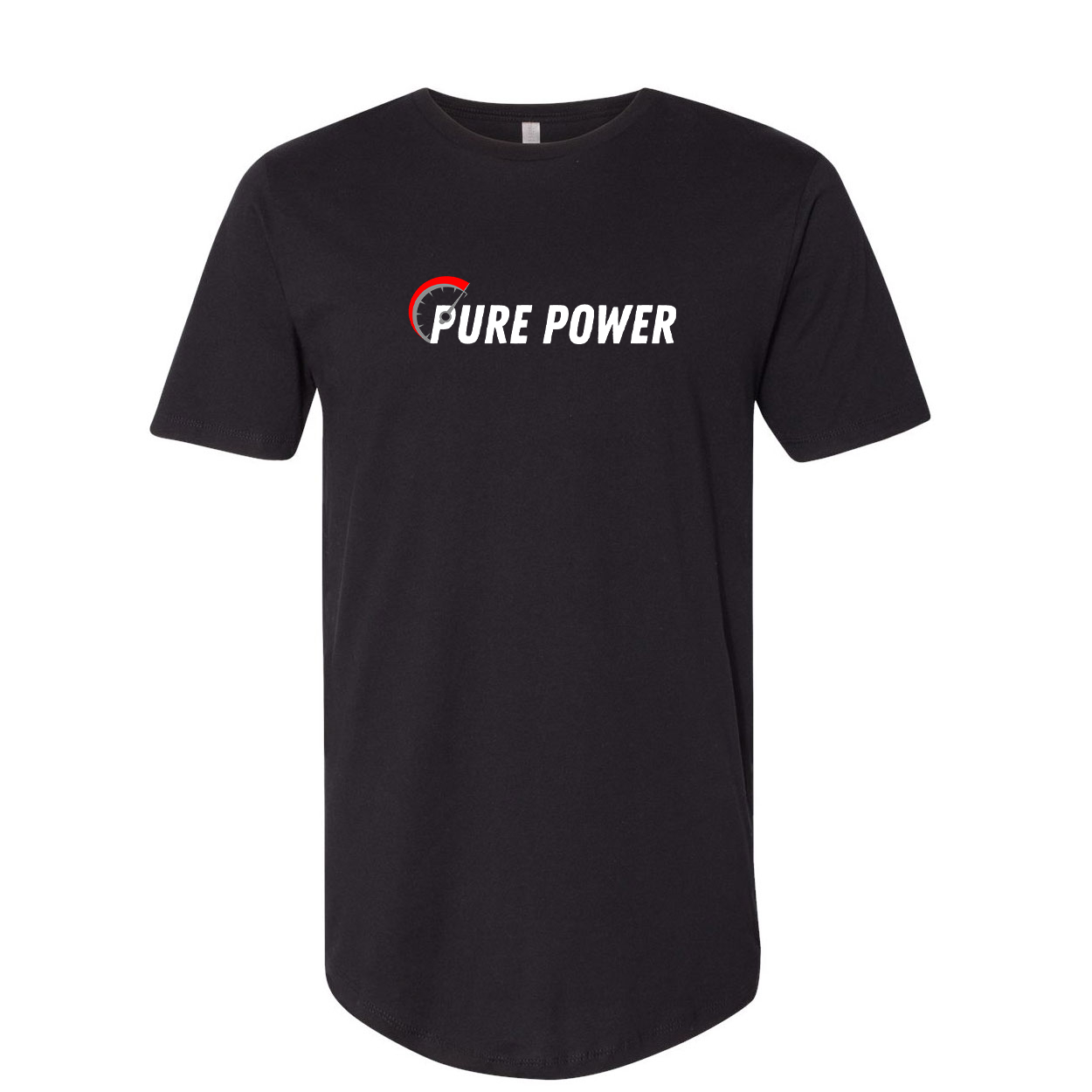 Ride Pure Power Logo Classic Premium Tall T-Shirt Black (White Logo)