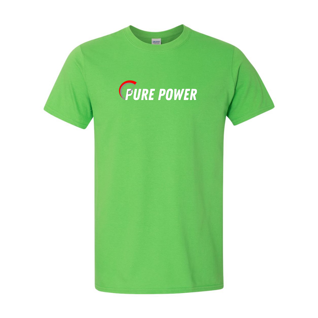 Ride Pure Power Logo Classic T-Shirt Electric Green (White Logo)