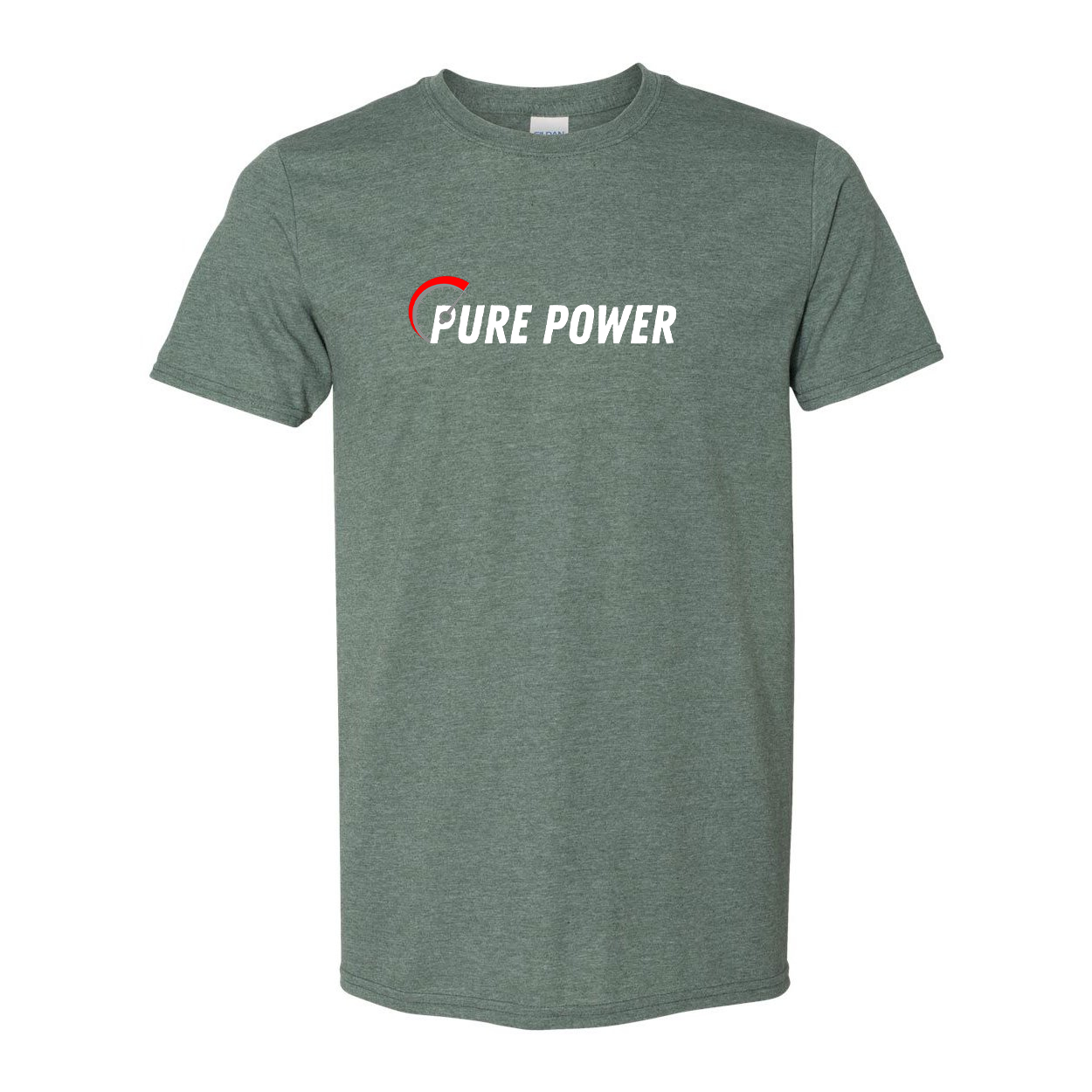 Ride Pure Power Logo Classic T-Shirt Military Green (White Logo)