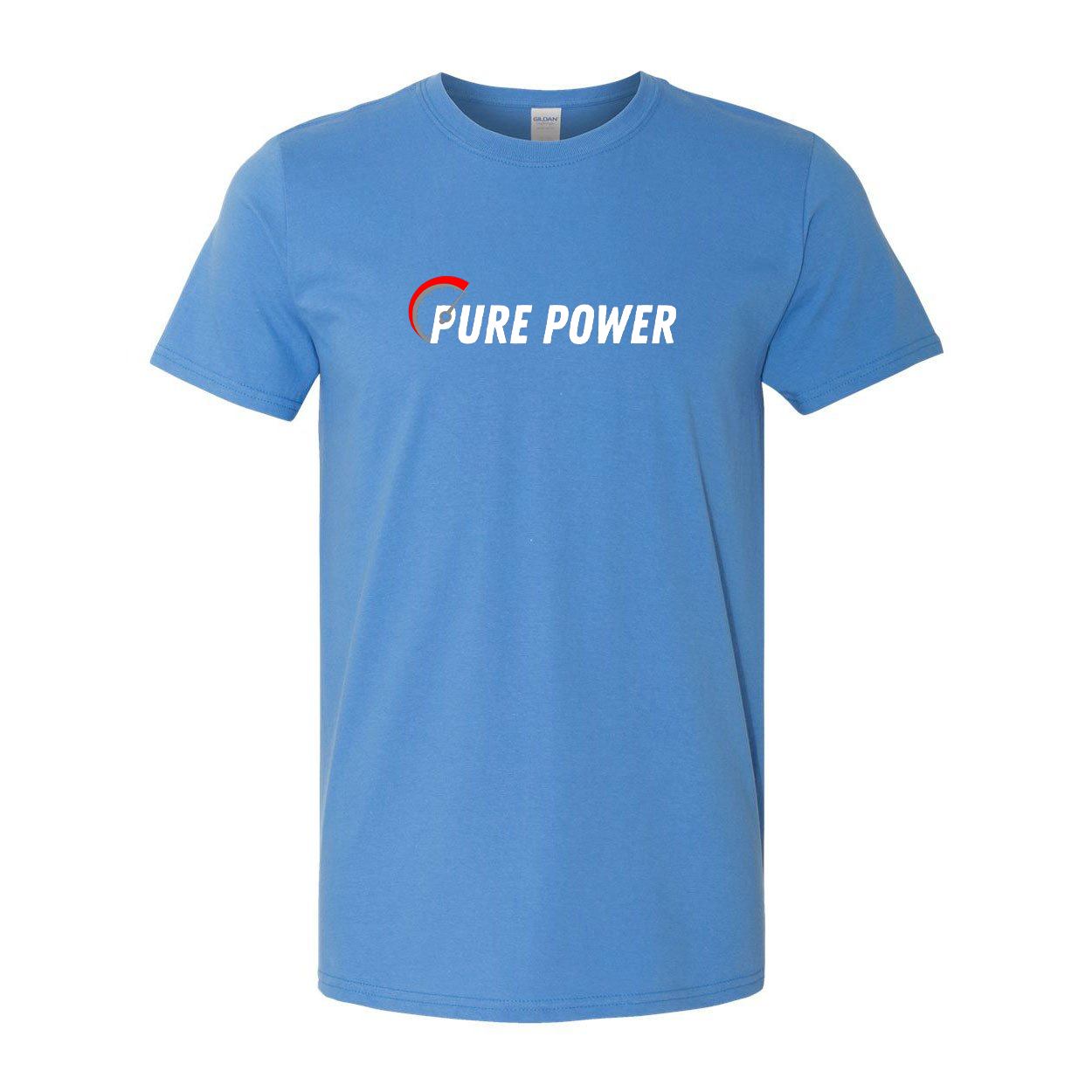 Ride Pure Power Logo Classic T-Shirt Iris Blue (White Logo)