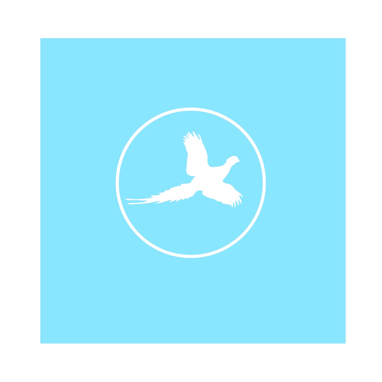 Hunt Pheasant Icon Logo Classic Circle Decal (White Logo)