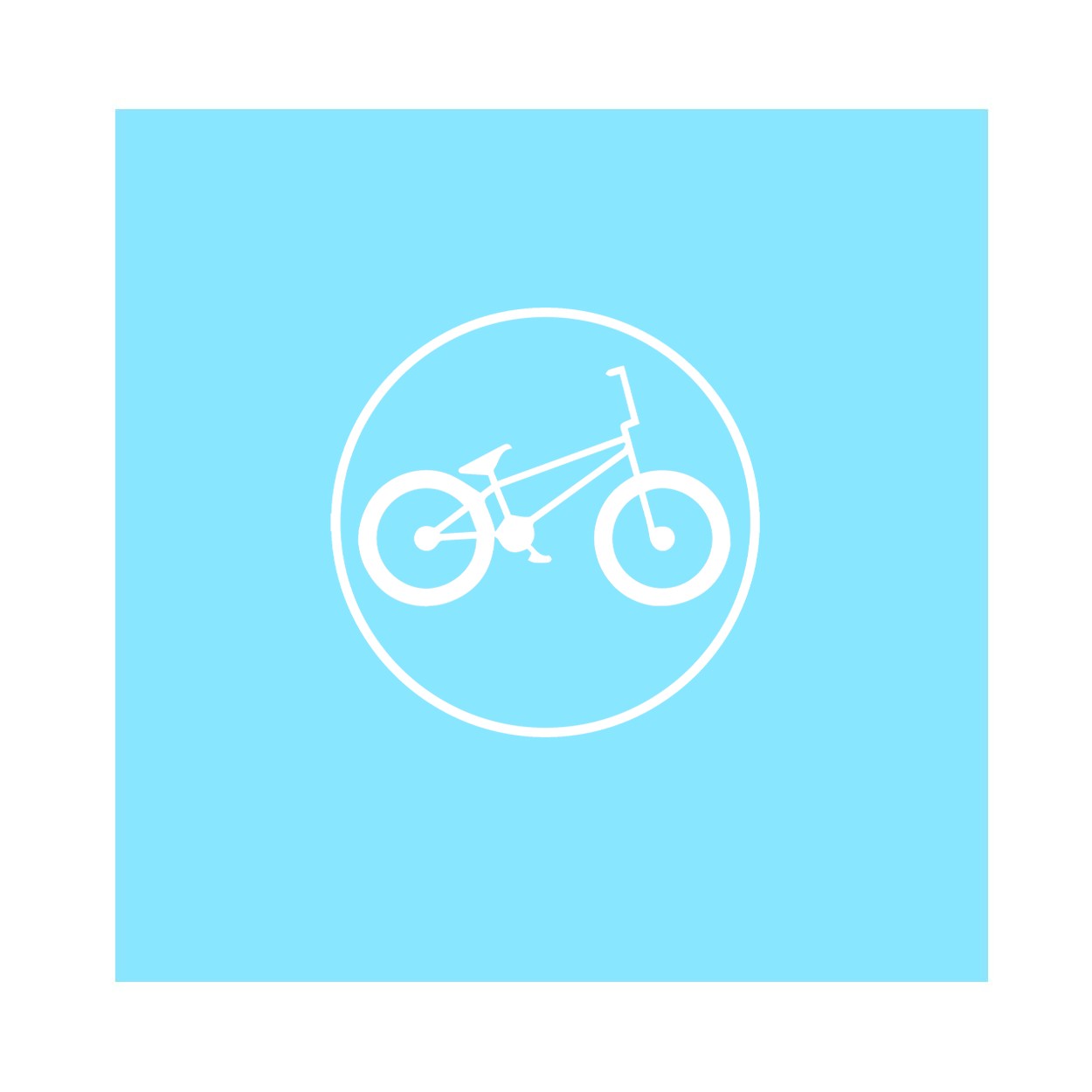 Ride BMX Icon Logo Classic Circle Decal (White Logo)