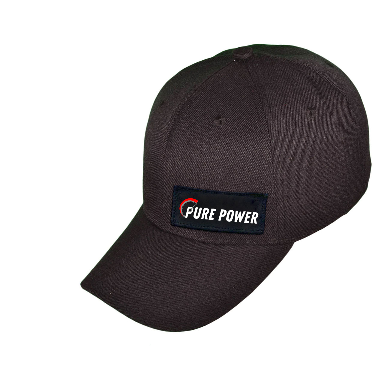 Ride Pure Power Logo Night Out Woven Patch Snapback Hat Black (White Logo)