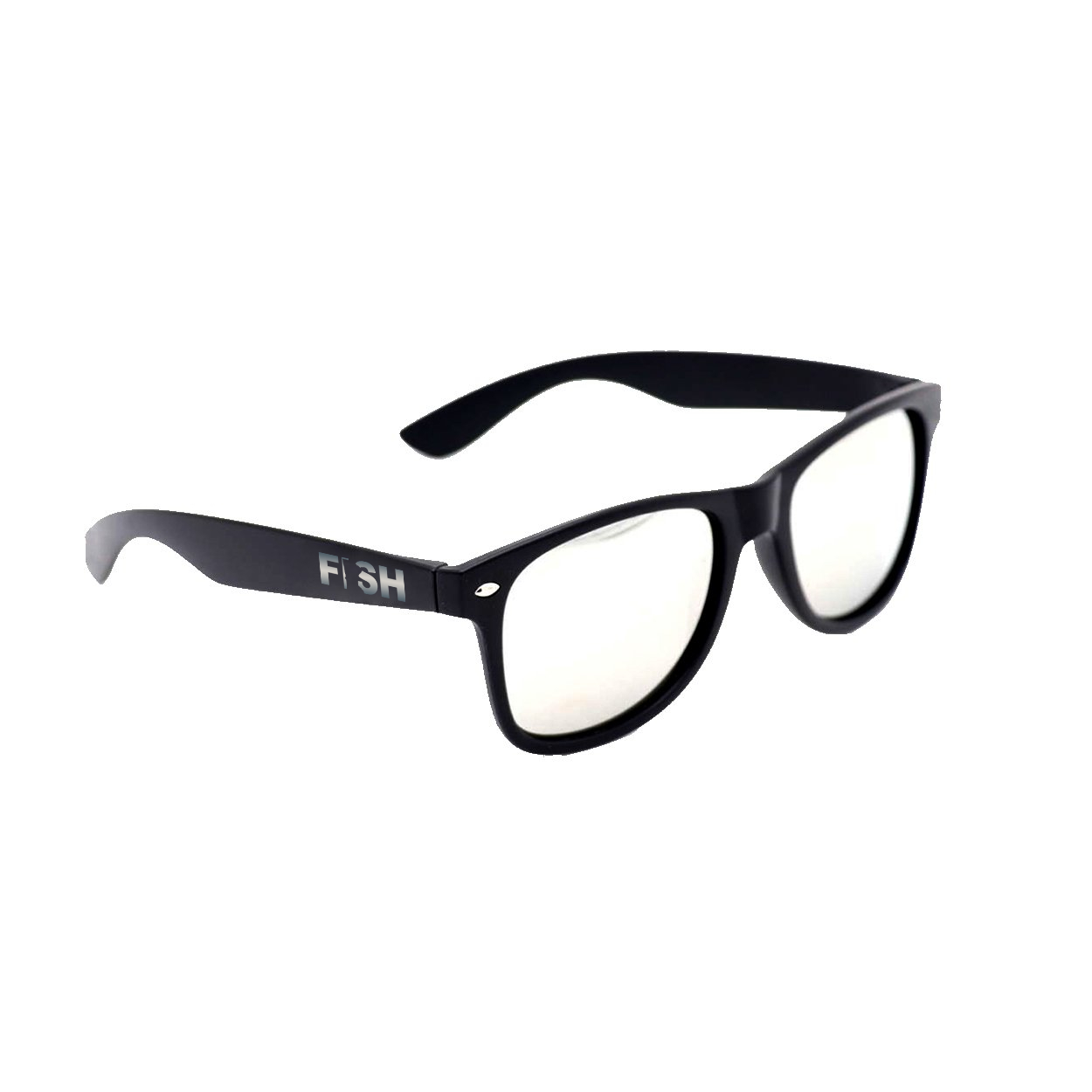Fish Minnesota Classic Sunglasses Black/Chrome (Chrome Logo)