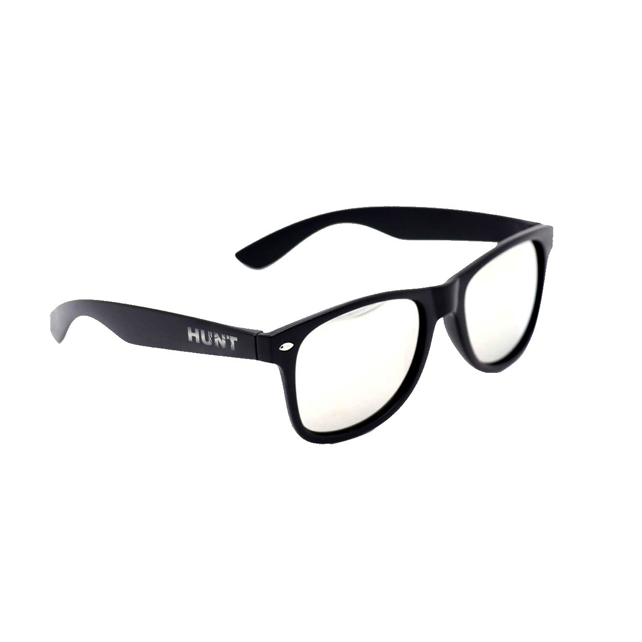 Hunt Rack Logo Classic Sunglasses Black/Chrome (Chrome Logo)