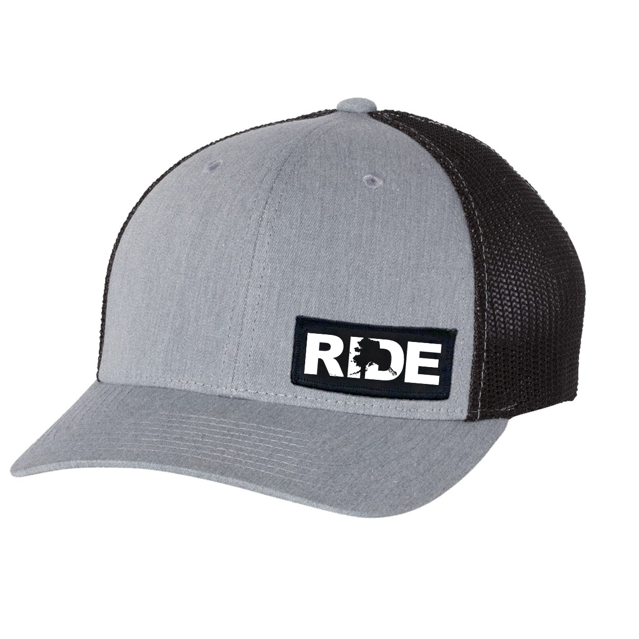 Ride Alaska Night Out Woven Patch Flex-Fit Hat Heather Gray/Black (White Logo)