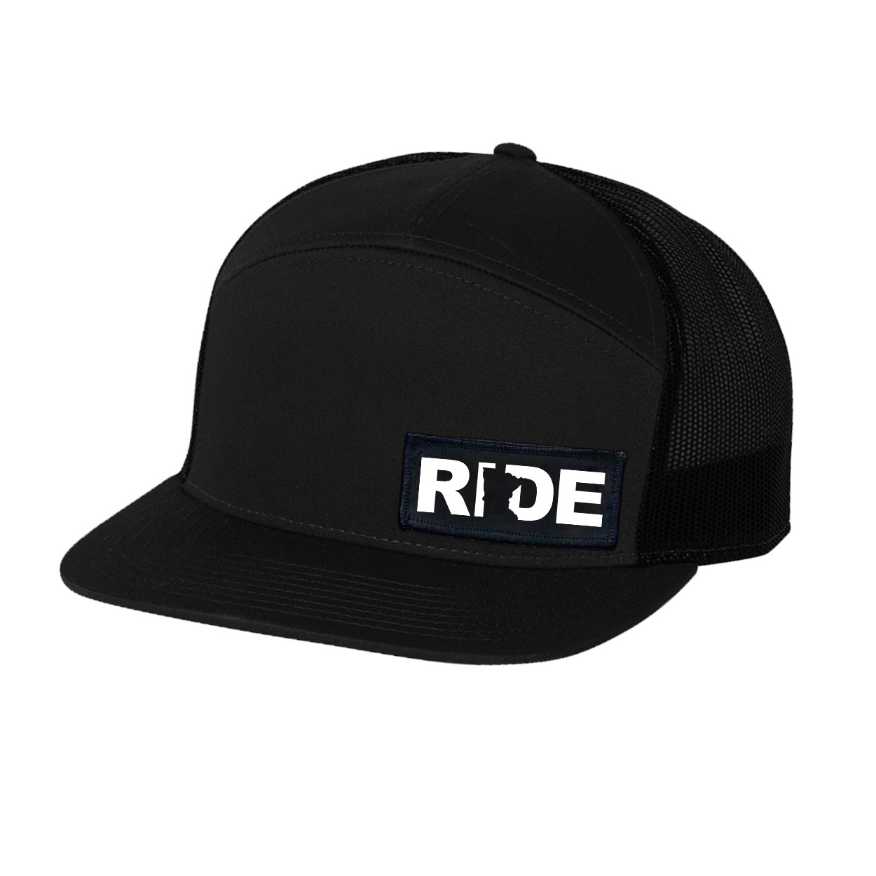 Ride Minnesota Night Out Woven Patch Seven-Panel Trucker Hat Black